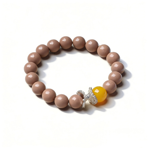 brown aromatherapy beads & citrine bracelet (复制)