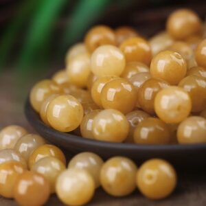 Yellow Dragon Jade Agate Beads