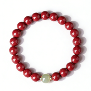 朱砂和田玉手串